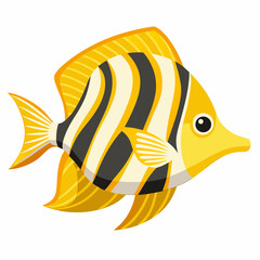 Minimal Butterfly Fish Illustration