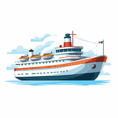 Naklejka premium Professional Ship and Boat Vehicle Vector Illustration for Graphic Design Projects