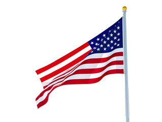 Obraz premium American Flag A Symbol of Freedom and Patriotism, Waving Proudly in the Wind