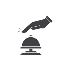 Service Bell With Hand Icon Vector Design.