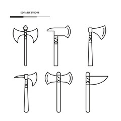 Set Of Axe Vector Design.