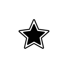 Obraz premium Black star icon symbolizing achievement and recognition