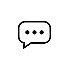 Fototapeta premium Vector icon of speech bubble with ellipsis for communication