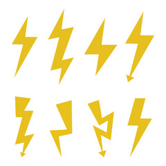 Set Of Lightning Vector Design. 