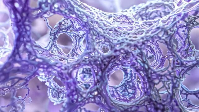 Abstract Purple Biological Network Structure Tech Background