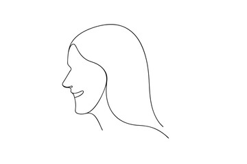 Woman profile line art minimalist elegant simple design