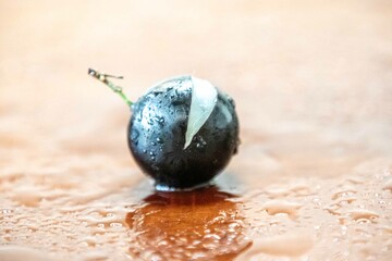 Beautiful and juicy ripe jabuticaba fruits in fine detail
