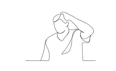 Woman holding head in hands feeling stressed overwhelmed
