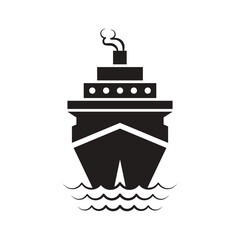 Ship Or Boat Icon Vector Design.