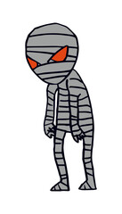 手描きのポップで個性的なミイラ男