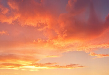 sunset in the sky