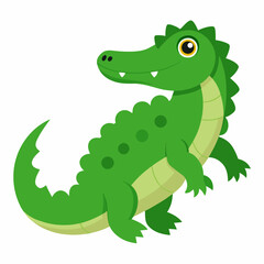 Obraz premium White Background Caiman Art