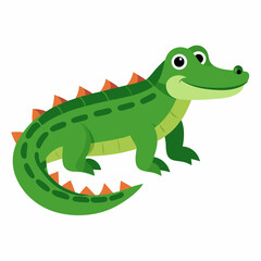 Obraz premium White Background Caiman Art