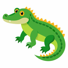 White Background Caiman Art