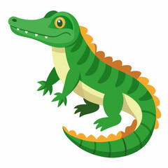 White Background Caiman Art