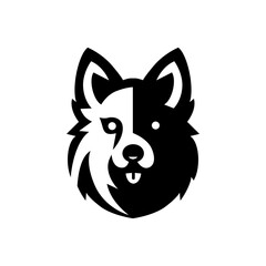 dog head logo vector art