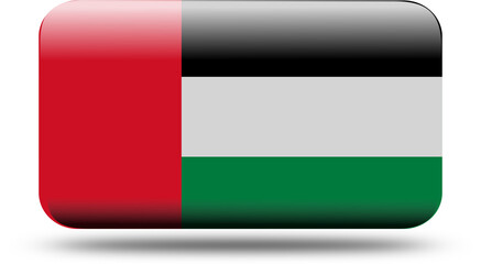 3D Rectangle Flag of United Arab Emirates