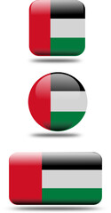 3D Set Flag of United Arab Emirates (EPS)
