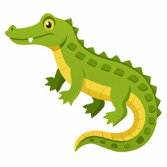 White Background Caiman Art