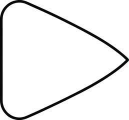 play button media play outline on white background