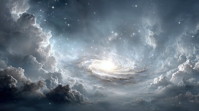 Mysterious pulsating cosmic object in a starry galaxy, revealing the wonders of astronomical discovery