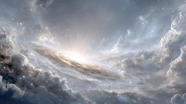 Mysterious pulsating cosmic object in a starry galaxy, revealing the wonders of astronomical discovery