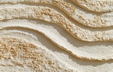 Abstract limestone landscape with flowing textures illuminated by golden hour light