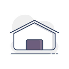 Farm barn vector icon. Farm animal sign