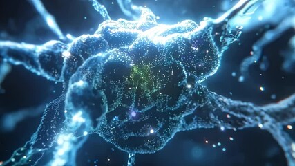 Dynamic Brain Neuron Network Background - Powered by Adobe