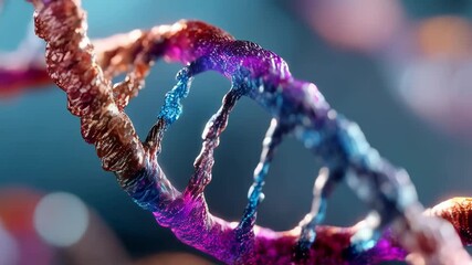 Close up double helix dna structure