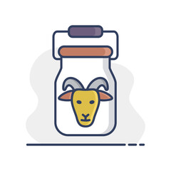 Can container for milk vector icon