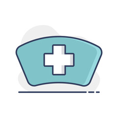 Nurse hat vector icon. Medical sign