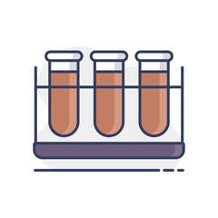 Test tubes vector icon. Medical sign
