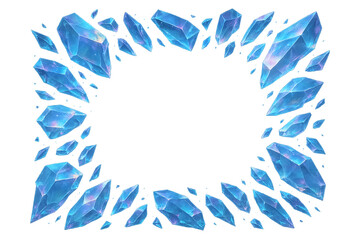 Obraz premium Rectangle Ice Crystal Shards Frame
