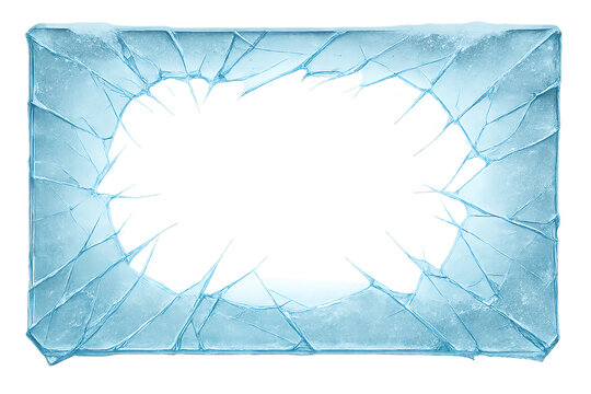 Rectangle Cracking Ice Crystal Frame
