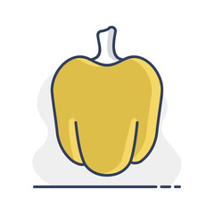 Bell Pepper or paprika isolated design vector icon