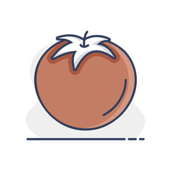 Tomato isolated design vector icon. Vegetable sign