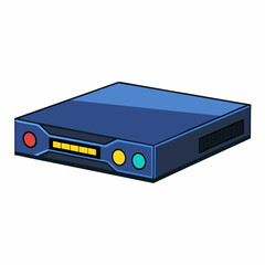Obraz premium Minimal Blu-ray Player Illustration