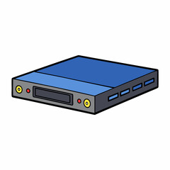 Obraz premium Minimal Blu-ray Player Illustration