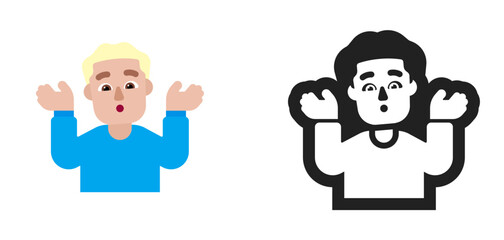 Person Raising Hands Blue Shirt Light Skin