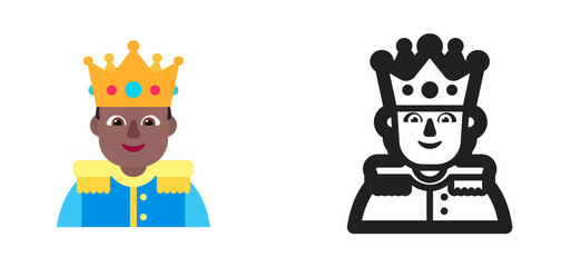 King with Crown Medium Dark Skin