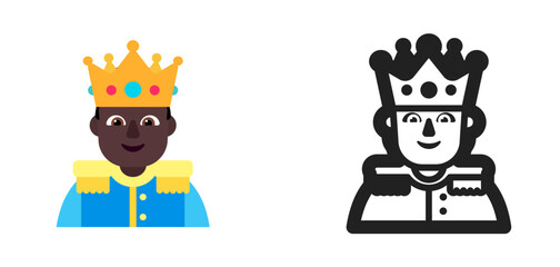 King with Crown Dark Skin