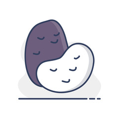 Potatoes isolated vector icon. Vegetable sign