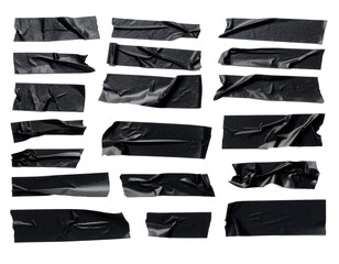 Cintas adhesivas negras arrugadas