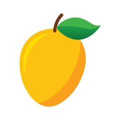 Juicy Mango Illustration A Vibrant Vector Graphic of a Ripe Mango Fruit