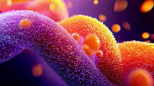 Colorful Microscopic Organism Dynamic Background Video