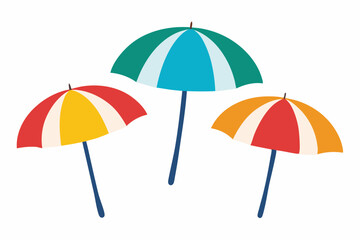 Obraz premium colorful umbrella isolated on white background