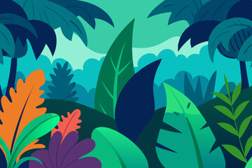 Fototapeta premium seamless background with leaves