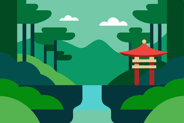 Naklejka premium vector illustration of a house