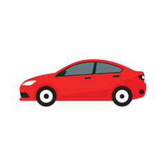 Fototapeta premium Sleek Red Sedan A Modern Car Illustration